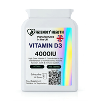 Friendly Health Vitamin D3 4000IU | 365 Tablets | Made in UK