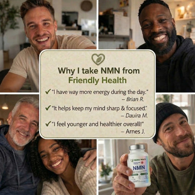 Friendly Health - NMN 500mg Supplement - 60 Capsules